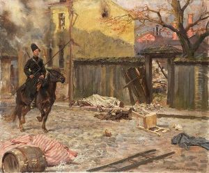 La Mattina Dopo Il Pogrom by Woiciech Ritter Von Kossak