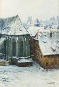 Fachwerkhauser Und Kirche In Alt-nurnberg. by Wilhelm Ritter