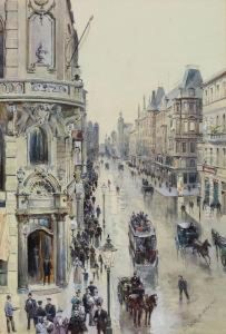 Blick Von Dertaubenstrasse Auf Die Friedrichstrasse In Berlin