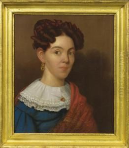 Portrait Of Dr. Lawson Myrick And Wife by John Ritto Penniman