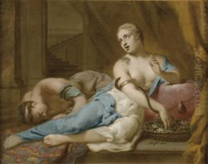 La Mort De Cleopatre by Jean-Pierre Ii Rivalz