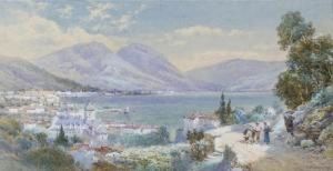 Gossiping On A Path Above Lake Como by Charles Rowbotham