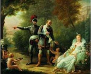 Henri Iv Quittant Gabrielle D'estree by Mademoiselle Riviere