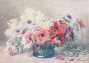 Anemones Dans Un Vase by Francois Rivoire
