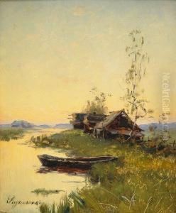Fishermen S Cottages by Feodor Petrovich Riznischenko