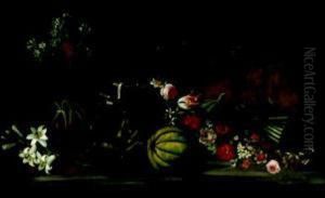 Natura Morta Di Fiori E Di Frutta Natura Morta Di Fiori E Di Frutta