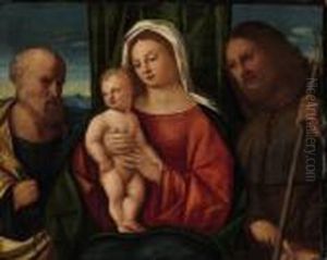 The Madonna And Child With Saints Peter And Roch