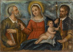 Madonna Del Rosario Col Bambino, San Rocco E Un Altro Santo