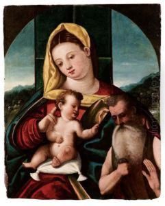 Madonna Con Bambino E San Girolamo