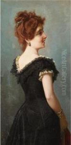 Portrait Of An Elegant Lady by Alexander Rizzoni