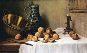 Still Life With Peaches by Pavel Antonovich Rizzoni