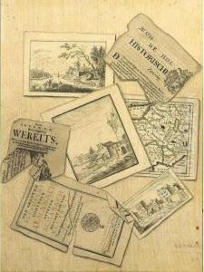 A Trompe L'oeil Still Life Of A Newspaper, Map And Drawings