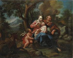 Riposo Durante La Fuga In Egitto by Giovanni Stefano Robatto