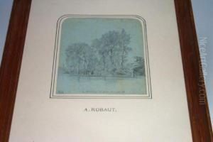 Arbres Au Bord De Leau. by Alfred Robaut