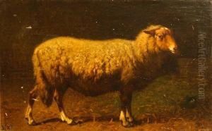 A Study Of A Sheep by Louis Marie Dominique Romain Robbe