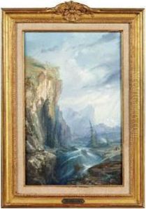 < Paysage De Cascade En Italie >.