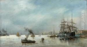 Estuaire A Londres by Alphonse Robert