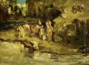 Oriental Scene by Archibalt Graafland Robert