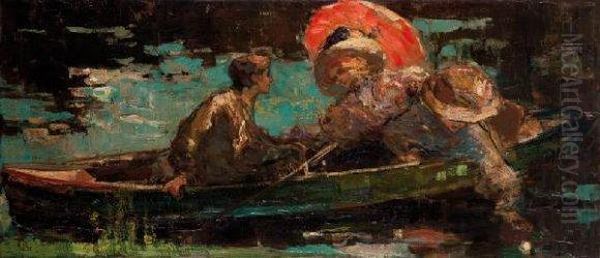 Personnages Sur Une Barque - view 1