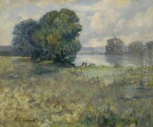 After The Shower, Eastern Branch Of Anacostia,d.c. by Ernst Fried. Ferd. Robert