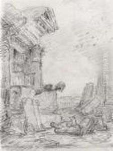 Le Temple De La Concorde by Hubert Robert