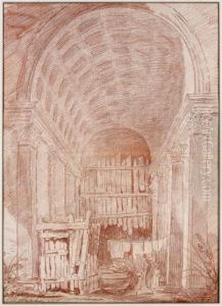 Lavandieres Sous Une Voute Des Ecuries Du Pape Jules Ii - view 1