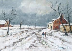 Paysage De Neige by L. Robert