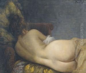 Ruckenansicht Eines Liegenden Weiblichen Aktes by Leo Paul Samuel Robert