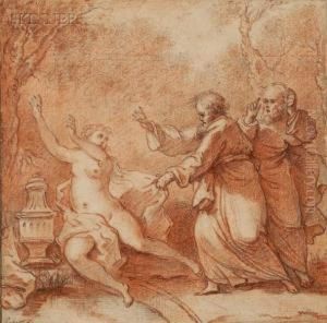Susannah And The Elders by Paul Ponce Antoine Robert