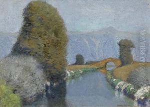 Bachpartie Mit Alter Brucke by Philippe Robert