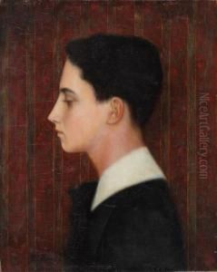 Portrait De Jeune Garcon De Profil by Theophile Paul Robert