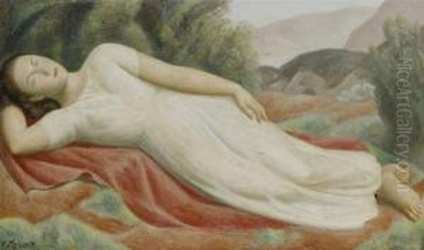 Jeune Femme Endormie Dans La Nature - view 1