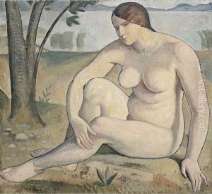 Grand Nu Assis by Theophile Paul Robert