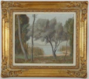 Paysage Lacustre by Theophile Paul Robert