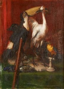 Chez Le Taxidermiste by Joseph-Nicolas Robert-Fleury