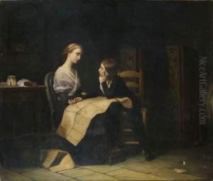 Les Enfants De Louis Xvi Au Temple by Joseph-Nicolas Robert-Fleury