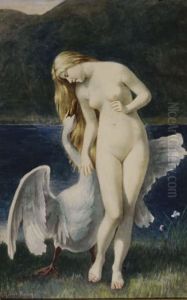 Leda And The Swan by Tony Robert-Fleury