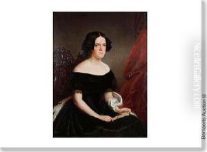Dame Noble A L'eventail, Assise. by Albert Pierre Roberti