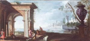 Capriccio Con Figure by Domenico Roberti