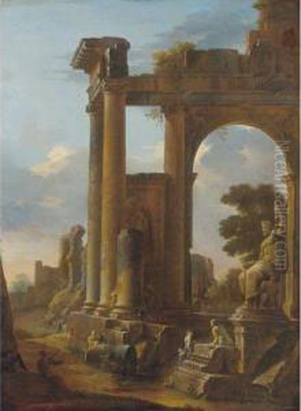 Classical Ruins With Figures - view 1