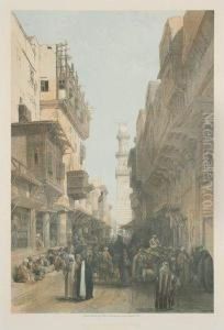 Mosque El Mooristan. Cairo by David Roberts