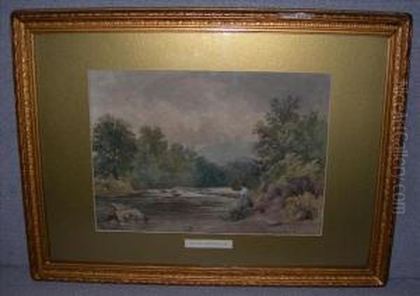 Angell Roberts View Ofthe River Usk - view 1