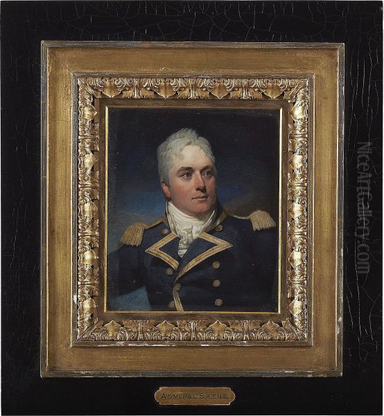 Half Length Portrait Of Captain Alexander Skene In Naval Uniform - view 1