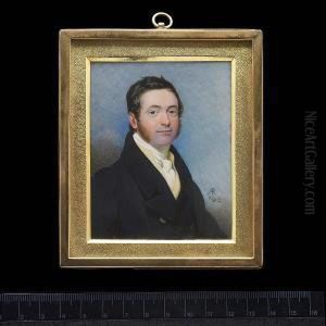 A Gentleman, Wearing Blue Coat With Gold Buttons, Yellow Waistcoat, Chemise And Tied Cravat. by Andrew Robertson