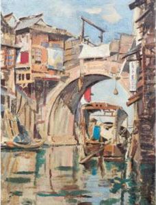 The Bridge At Kashing by Cecil Robertson