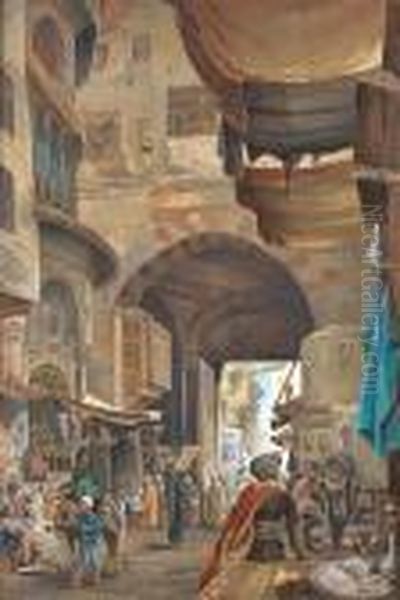 In The Bazaar, Constantinople - view 1