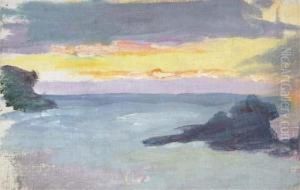 Deux Rochers, La Cote Bretonne by Eric Forbes-Robertson