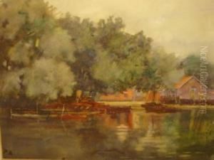 Boatyard By A River Boatyard By A River