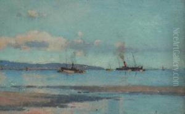 Steamers At Sea - view 1