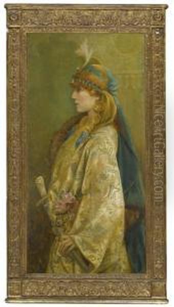 Portrait Of Sarah Bernhardt As Roxanna In "adrienne Lecouvreur" - view 1